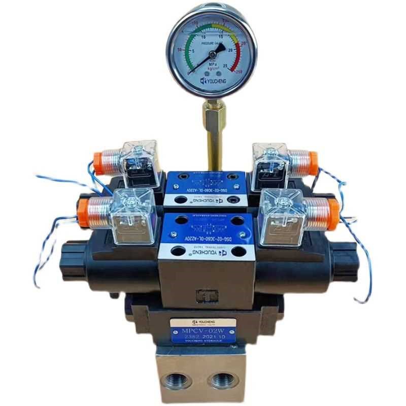 电磁阀组总成强升强降双向控制电子油阀12v24vJ220vDSG-02带液压