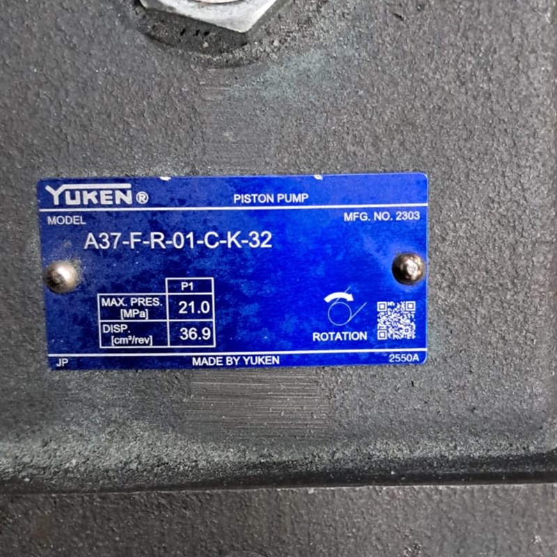 全新原装YUKEN液压阀A37-F-R-0I1-C-K-32柱塞泵液压泵