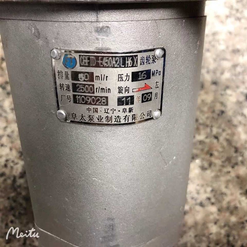 阜太泵业制造有限公司 齿轮泵CBCFTD-E450A2LH6X