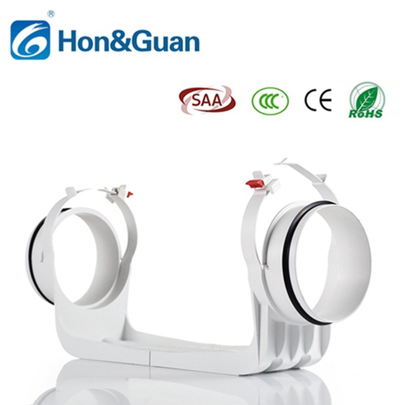 鸿冠管道风机4寸5寸HDD100/125P超M静音抽风机排烟换气排气扇