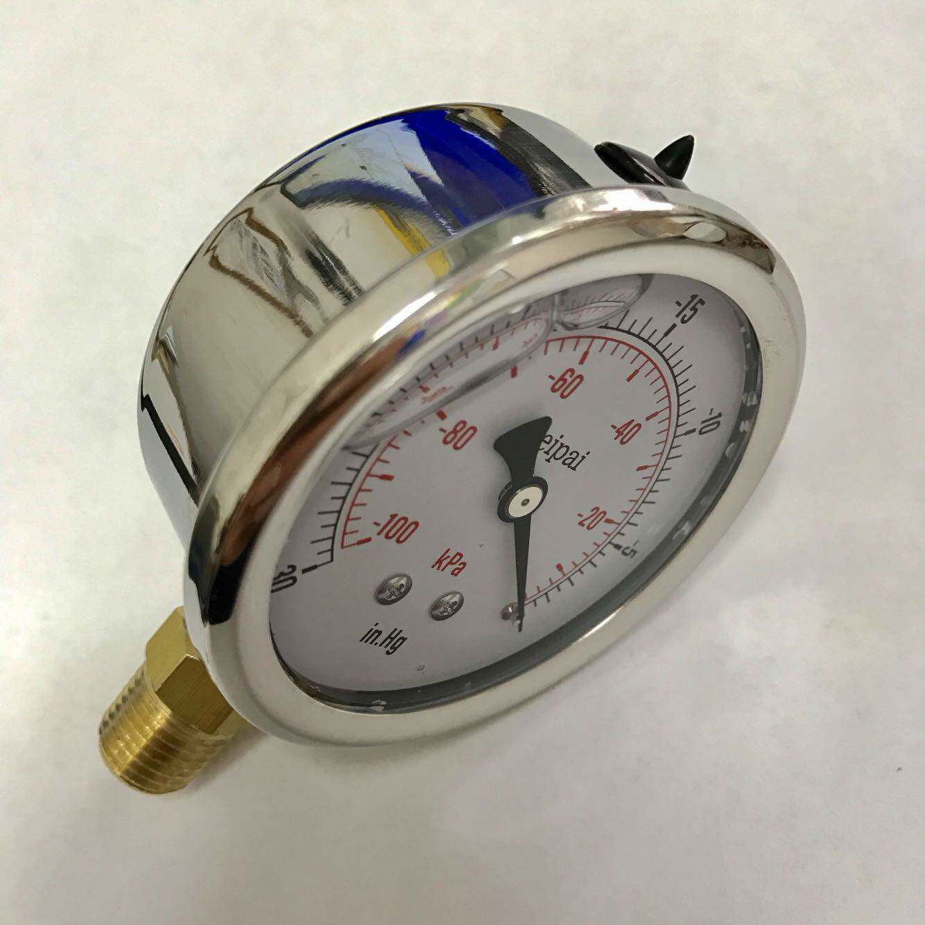 leipai 真空表 耐震型 -100kpa-0 -30in.hg 表盘68mm 螺纹npt1/4