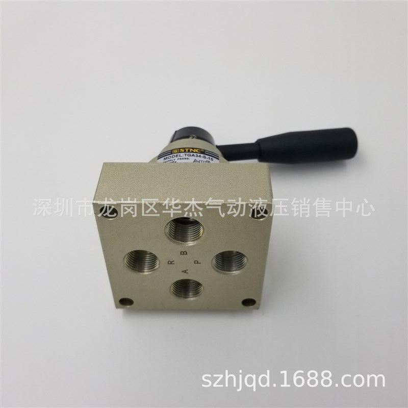 【STNC索e诺天工】三位四通底接式手转阀TGA34-S-10 TGA34-S-15