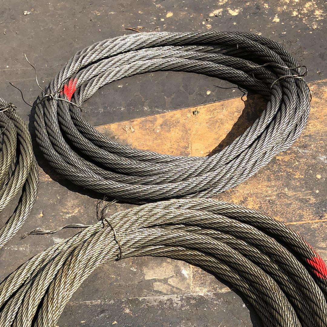 钢丝绳 光面涂油 无接缝吊索6*37+FC-14镀锌 压圆圈吊索具 钢丝绳