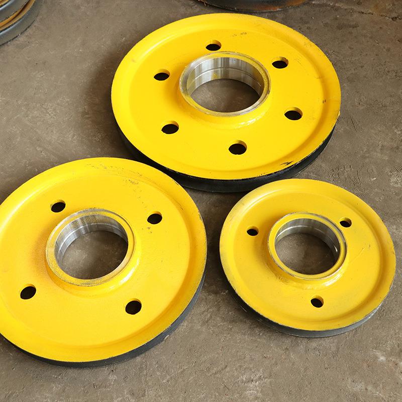 双梁吊钩滑轮片起重机行车滑轮组定滑轮轮片内轮轧制铸钢铸铁滑轮