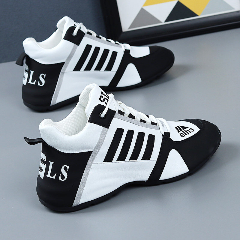 休闲运动真皮男鞋2025春秋新款皮蓬老爹鞋运动休闲鞋百搭舒适软底