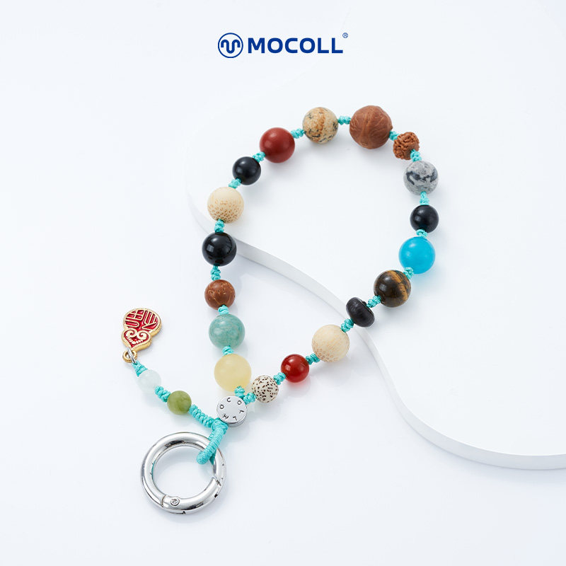 【Apple线下门店有售】MOCOLL摩可福运彩珠手机挂链挂绳手机绳携带神器高端时尚防盗防丢链女钥匙挂坠串珠,3C数码配件,手机挂件/手机链,淘宝优惠券,粉丝福利购,淘宝优惠卷