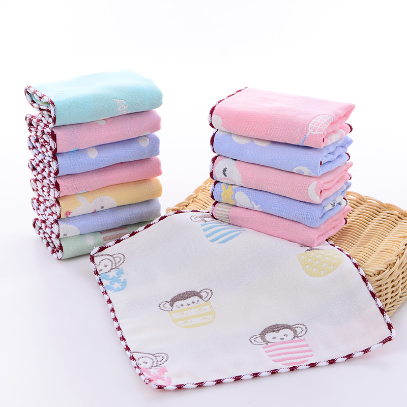 纯棉宝宝口水巾婴儿纱布方巾