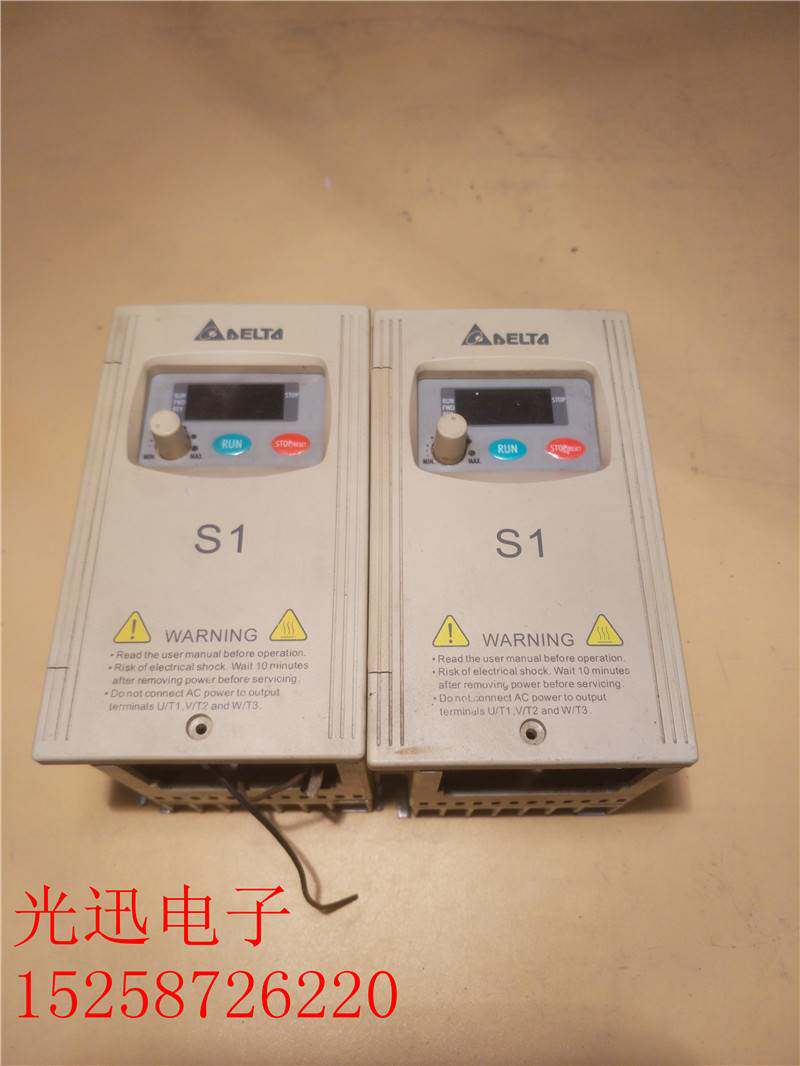 台达变频器 s1 0.4kw 220v vfd004s21a 实物拍摄 测试好