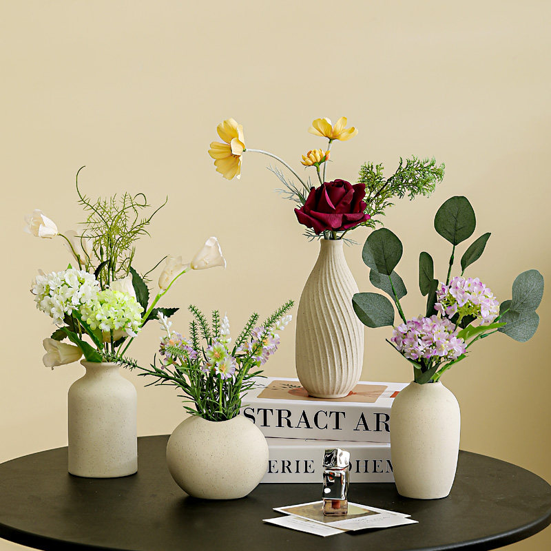 玫瑰绣球仿真花花束客厅餐厅玄关博古架卧室电视柜陶瓷花瓶摆件,家居饰品,花瓶,淘宝优惠券,粉丝福利购,淘宝优惠卷