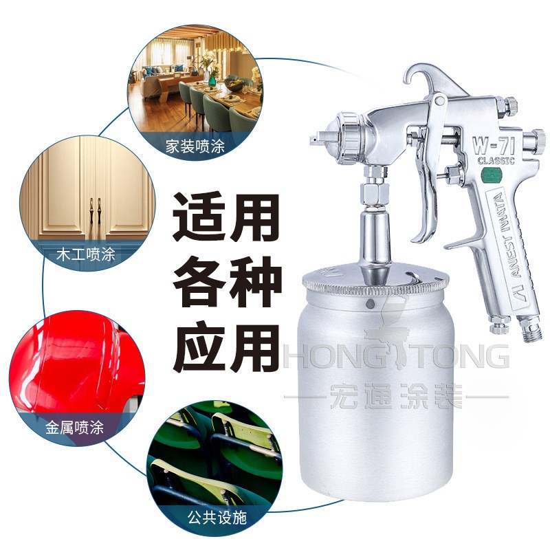 岩田喷枪We71C喷漆枪底漆面漆上海岩田高雾化家具汽车喷枪