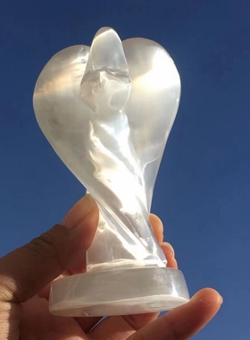 北欧透明雕刻天使摆件