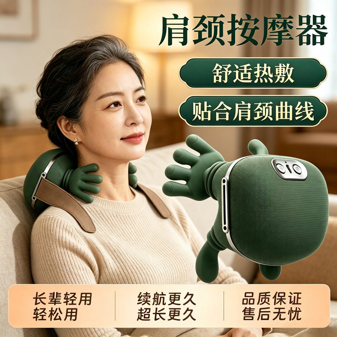 肩颈大师仿真人揉捏热敷按摩仪