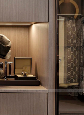 皮革玄关托盘金属收纳组合摆件