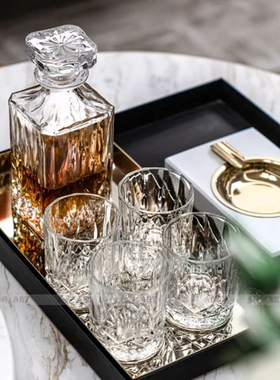 玻璃茶几托盘轻奢客厅水吧