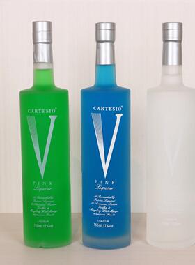 装饰彷真彩色高款酒瓶摆