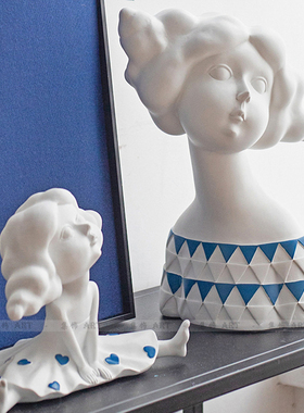 创意人偶树脂儿童房样板间装饰品