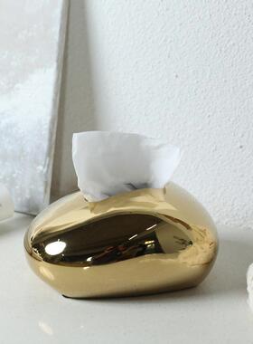 日式简约陶瓷纸巾盒客厅