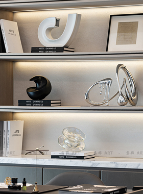 书柜展示摆件现代书房装饰品