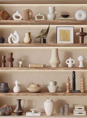 侘寂风覆古陶瓷花瓶创意