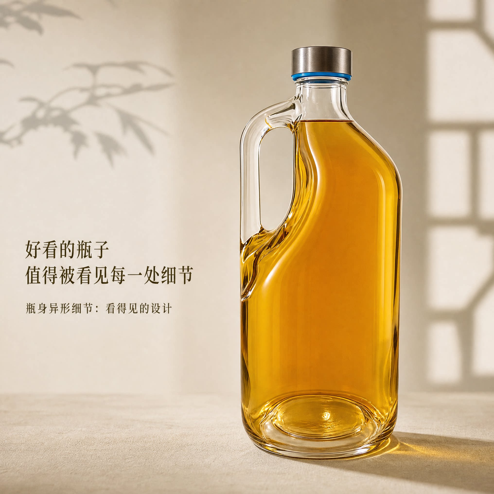 加厚玻璃油壶密封分装油瓶花生油橄榄油芝麻油香油分装透明密封罐图片