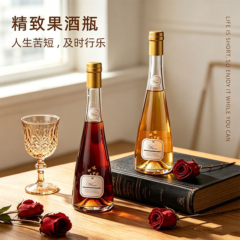 厂家直销高档定制私人果酒瓶图片