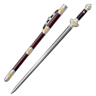 干将莫邪龙泉市宝剑周强陨铁龙吟剑一体刀剑摆件收藏冷兵器未开刃