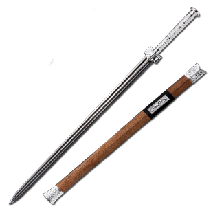 干将莫邪龙泉市宝剑八面汉剑金属柄花纹钢刀剑高锰钢长剑未开刃