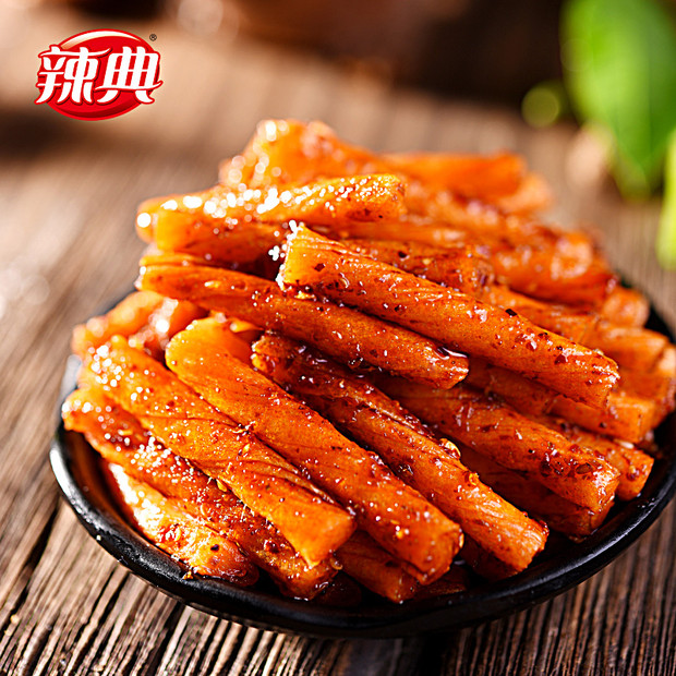 辣典麻辣味素牛筋90后儿时零食辣条