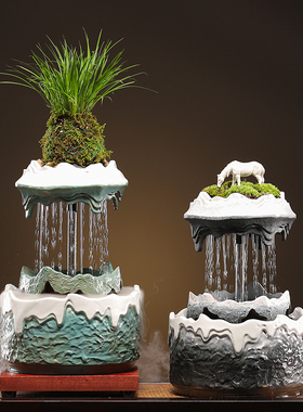 悬壶流水摆件循环水生财装饰礼物