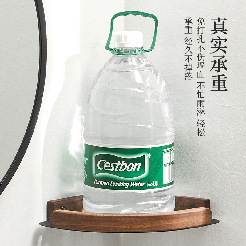 浴室淋浴房置物架卫生间三角架免打孔厕所墙上洗手间壁挂式拐角架