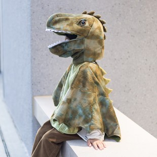 儿童恐龙斗篷披风男女宝宝万圣节演出服圣诞节衣服霸王龙cosplay