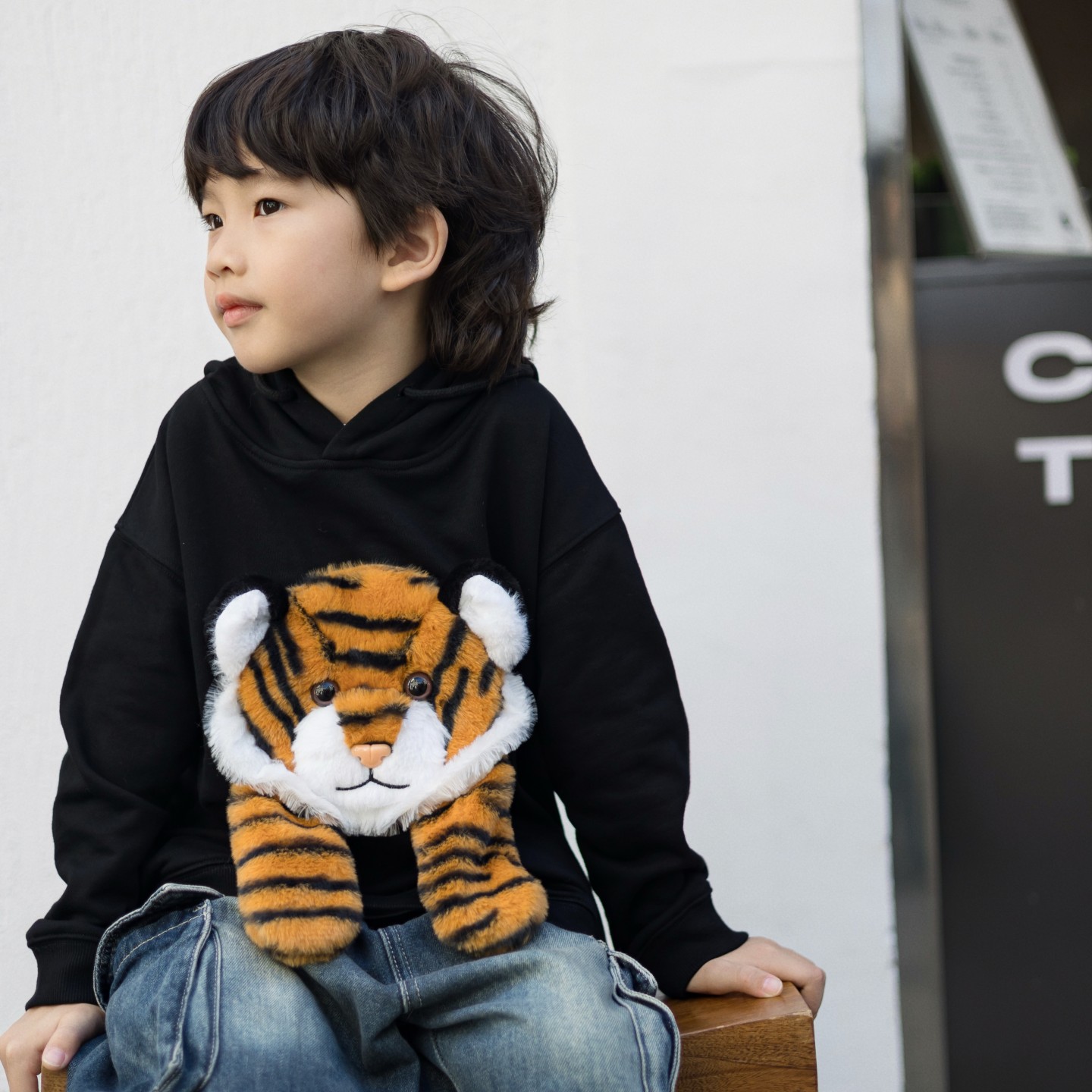 立体动物老虎图案卫衣