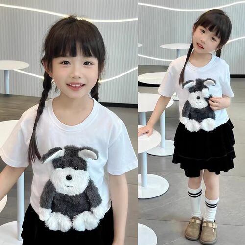 可爱立体动物小狗图案衣服上衣