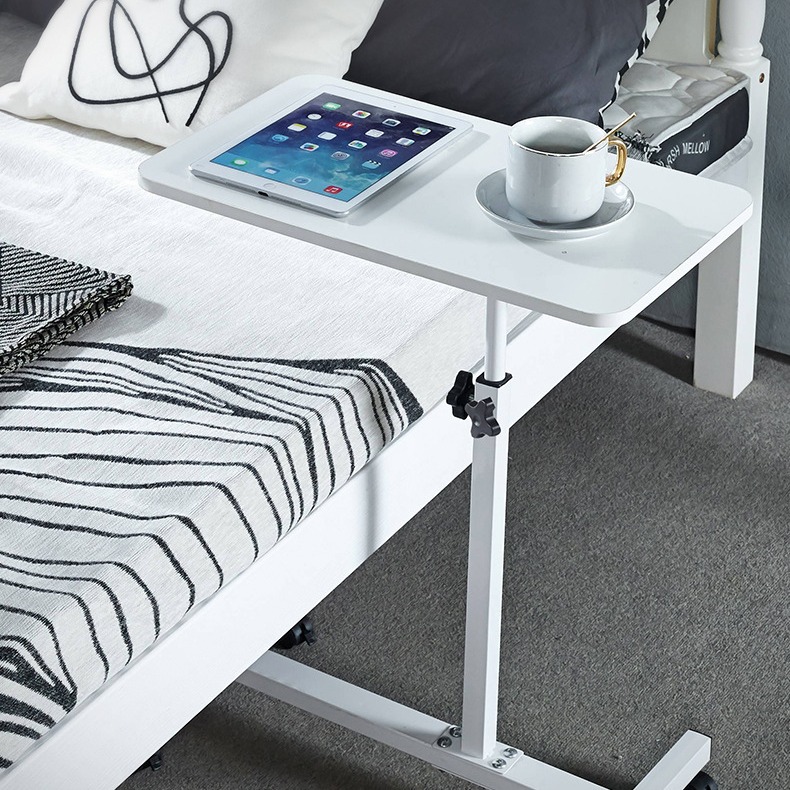 可移动升降桌折叠桌家用旋转可调节办公桌卧室床边桌多功能电脑桌