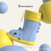 宝宝雨靴幼儿小学生水鞋 批发卡通鲨鱼儿童雨鞋 男女童小孩秋冬四季