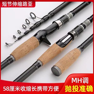 碳素伸缩路亚竿便携短节