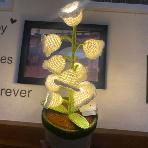 铃兰花小夜灯盆栽手工编