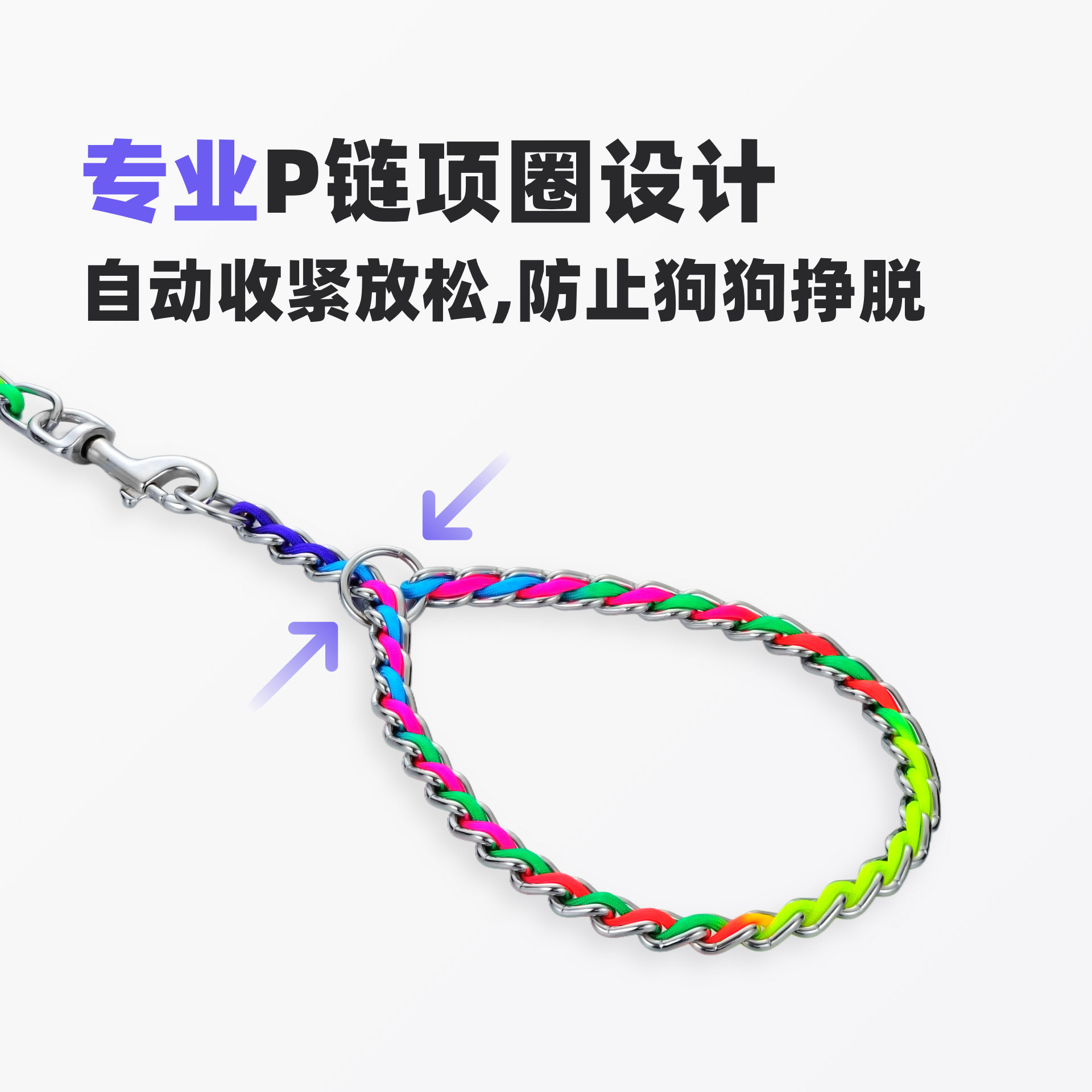 宠物狗狗彩虹耐磨尼龙训