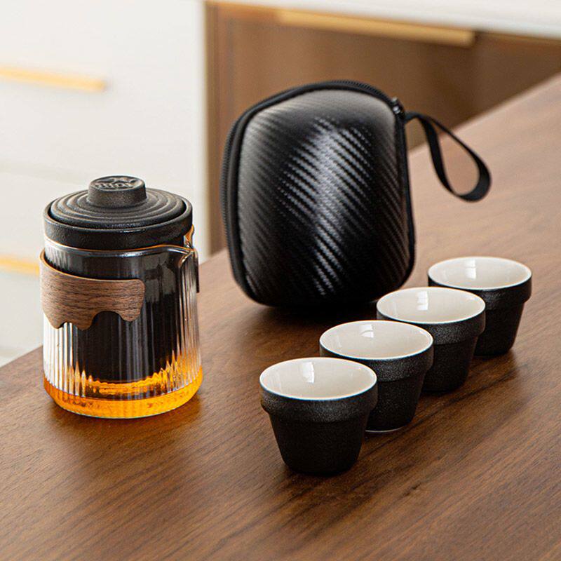 陶瓷快客杯旅行茶具小套