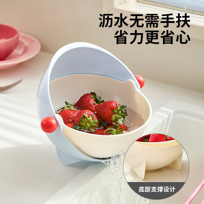 翻转沥水篮厨房蔬菜洗菜