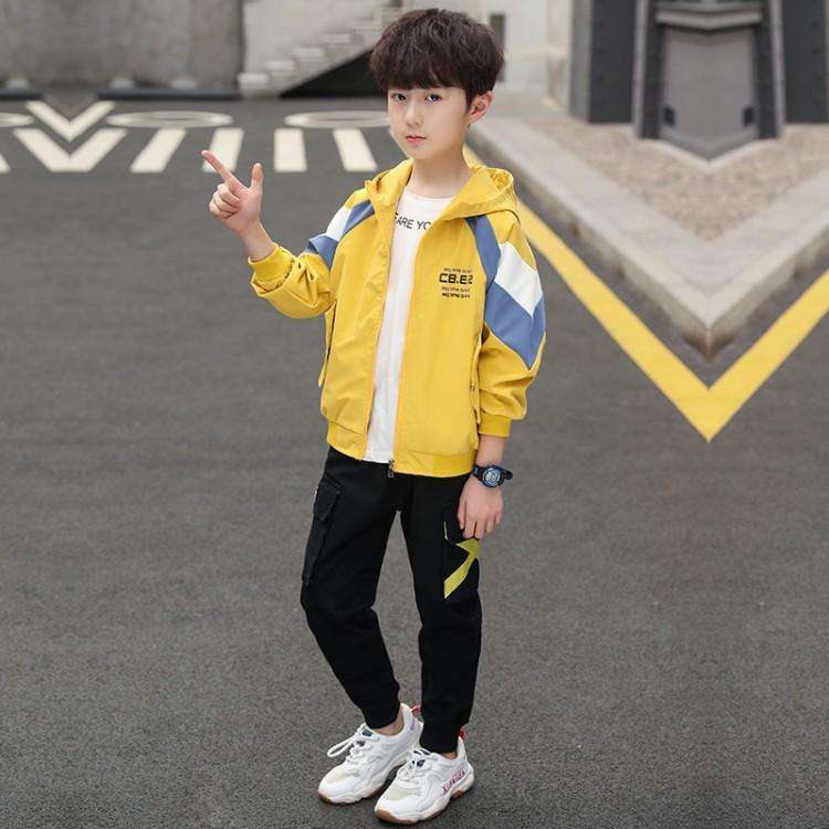 十k一二三大童6小学生7男孩8穿9外套长裤休闲衣服套装十四五岁少