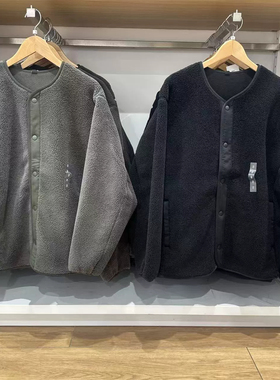 25秋冬新款日系男女装防风仿羊羔绒摇粒绒开衫/长袖外套481183