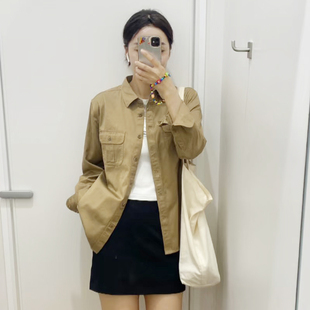 衬衣外套25秋冬新款 日系单品男女装 长袖 衬衫 479579 全棉工装