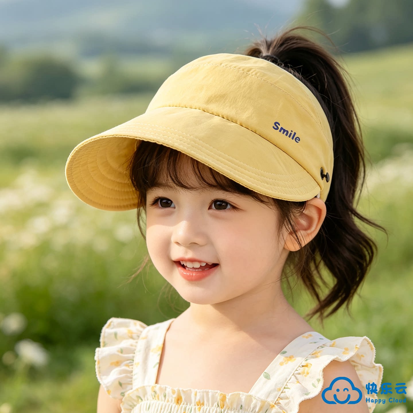 夏季女童空顶防晒速干扎马尾帽子图片