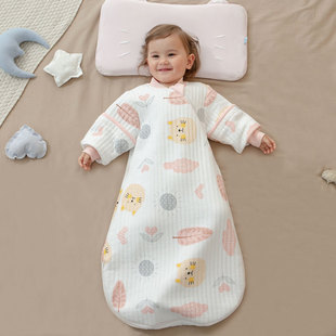 薄款 睡袋婴儿夏季 连体睡衣保暖宝宝睡袋四季 通用新生儿童防踢被