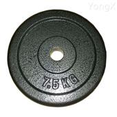 7.5 公斤小孔健身哑铃杠铃片 纯铁摇臂配重铁块中孔28