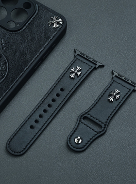 适用于苹果手表真皮表带iwatch10运动硅胶官网同款表带ultra防水