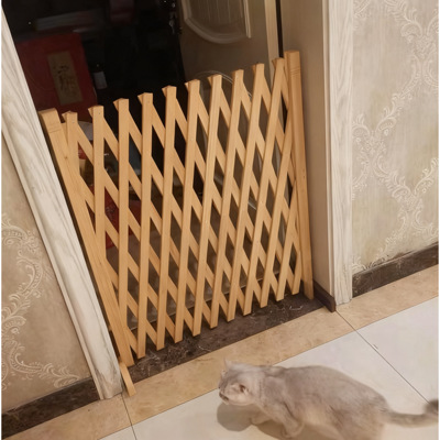 宠物围栏狗笼隔断拦狗栅栏阳台隔离门可伸缩栅栏门挡狗挡猫兔护栏