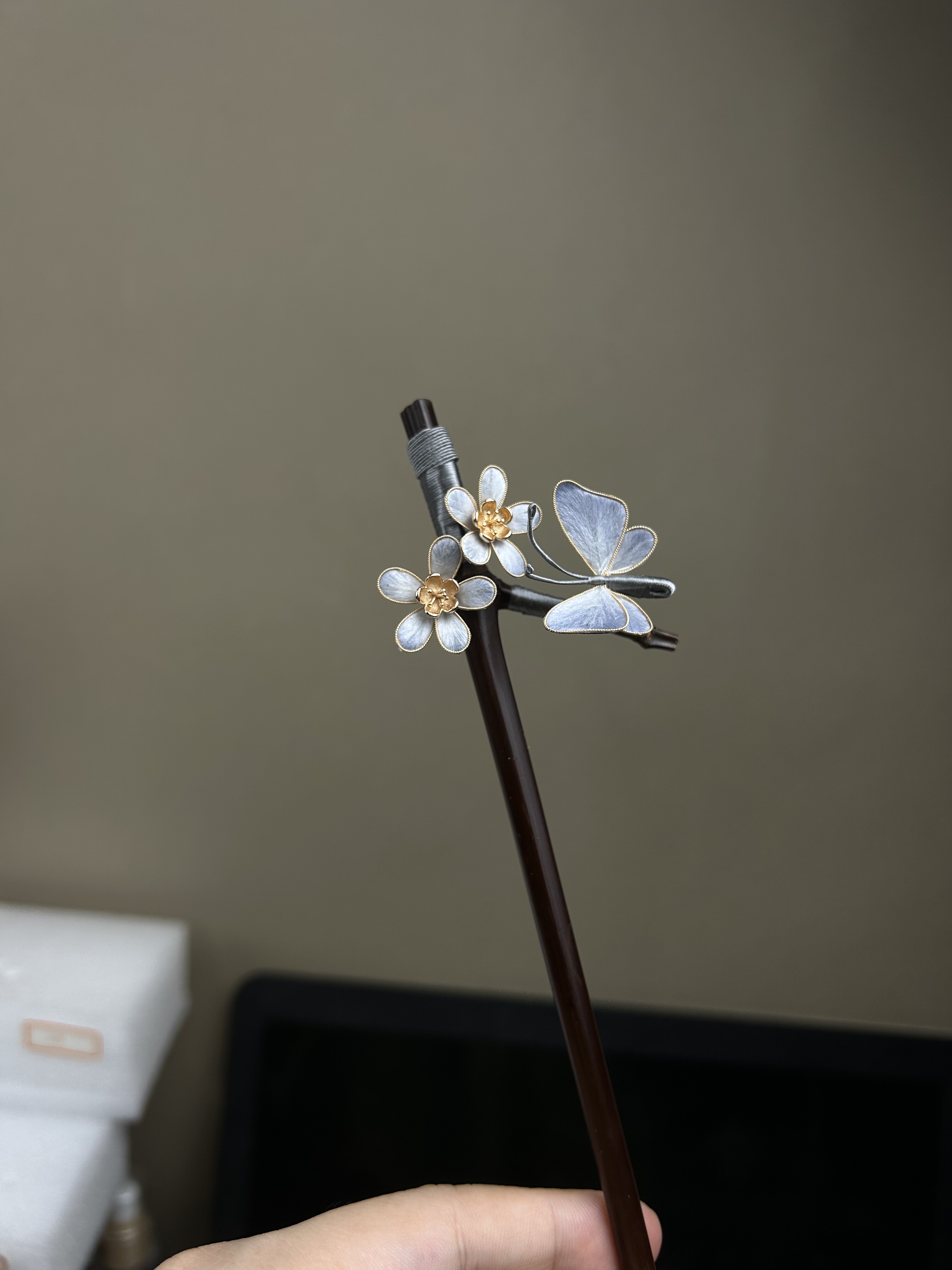 改版新中式非遗绒花发簪汉服旗袍古风/国风配饰