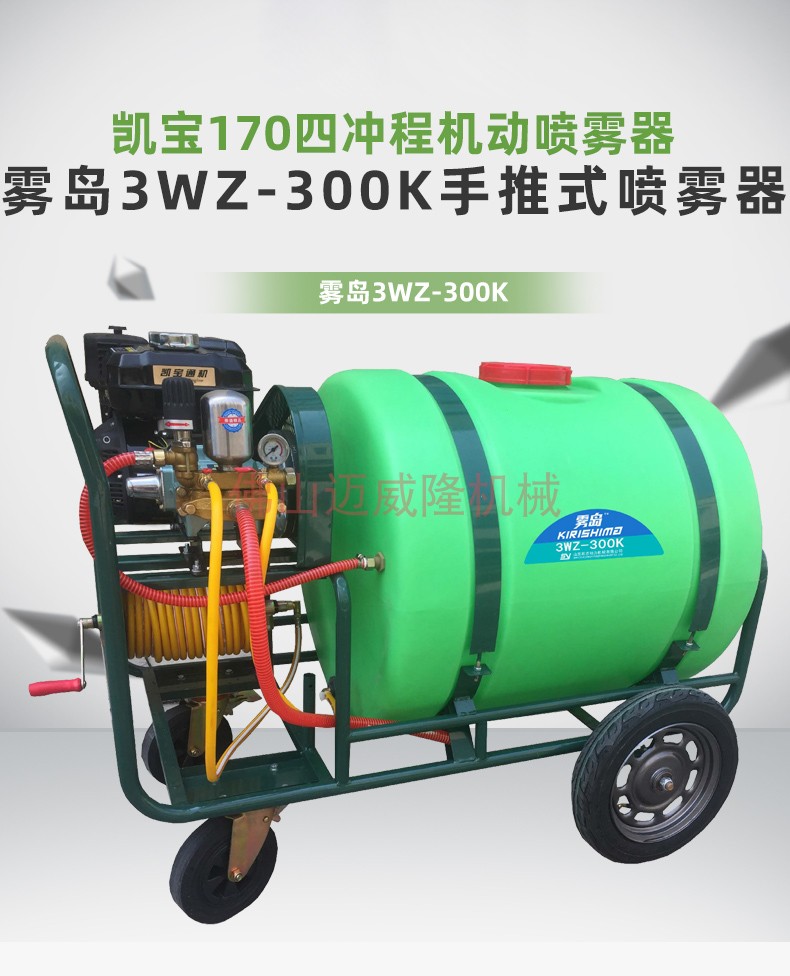 喷雾器手推式消毒杀菌凯宝170四冲程机动喷雾器雾岛3wz-300k